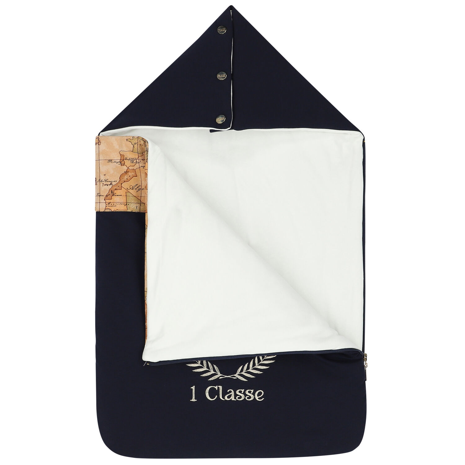 مدس بطبعة خريطة باللون الكحلي والبيج, 2, hi-res image number null