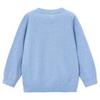 Boys Blue Knitted Jumper, 1, hi-res