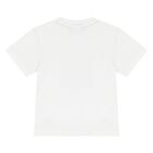 Younger Boys White Logo T-Shirt, 2, hi-res