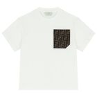Ivory FF Logo T-Shirt, 1, hi-res