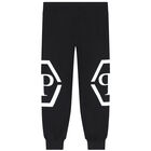 Boys Black Logo Joggers, 1, hi-res