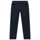 Boys Blue Teddy Bear Logo Denim Jeans, 1, hi-res