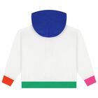 Girls White Polo Bear Hooded Top, 1, hi-res