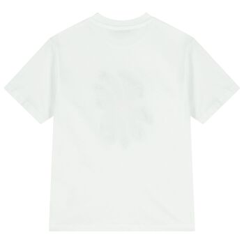 Girls White Flower Logo T-Shirt