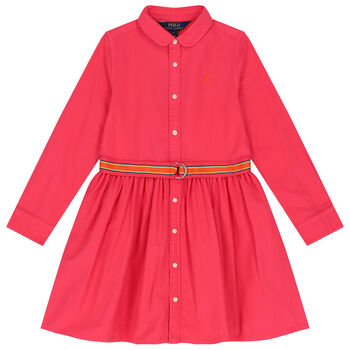 Girls Pink Logo Dress