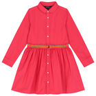 فستان بنات بالشعار باللون الوردي, 1, hi-res