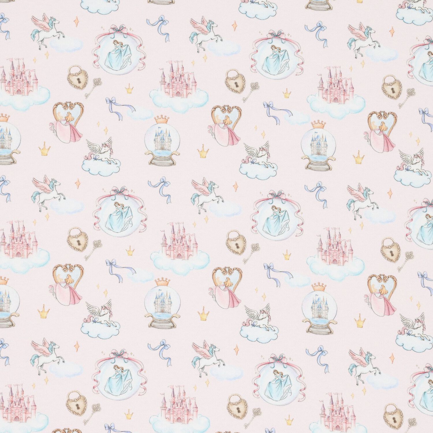 بطانية بنات بطبعة الأميرات  باللون الوردي, 1, hi-res