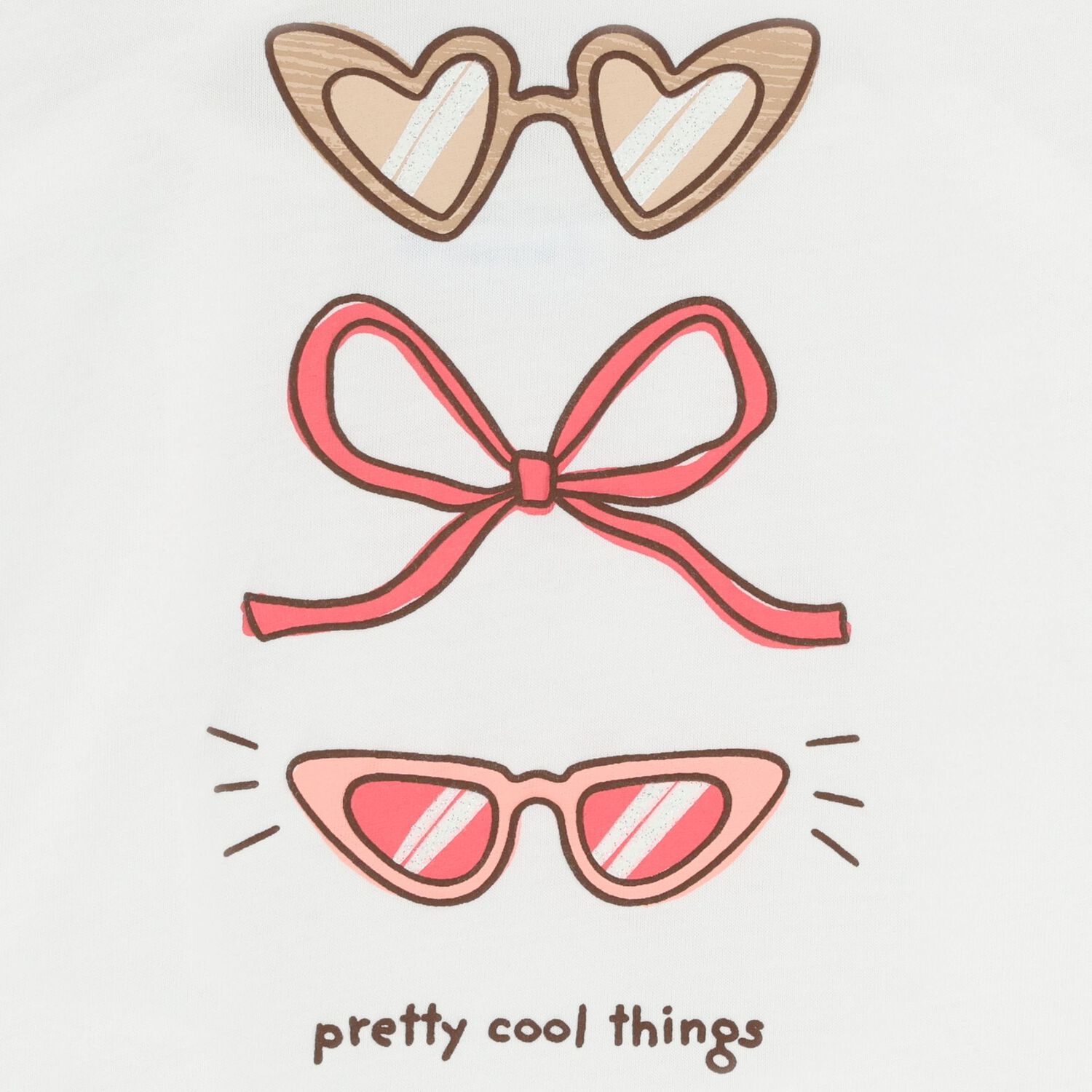 Younger Girls White & Pink Leggings Set, 2, hi-res