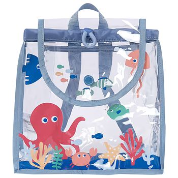 Boys Blue Transparent Backpack
