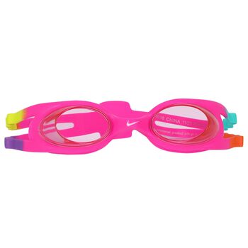 Girls Pink Logo Swimming Goggles