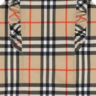 ملابس سباحة للبنات بنقشة مربعات بيج اللون ومزينة بكشكشة, 1, hi-res