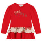 Girls Red & Ivory Logo Leggings Set, 1, hi-res