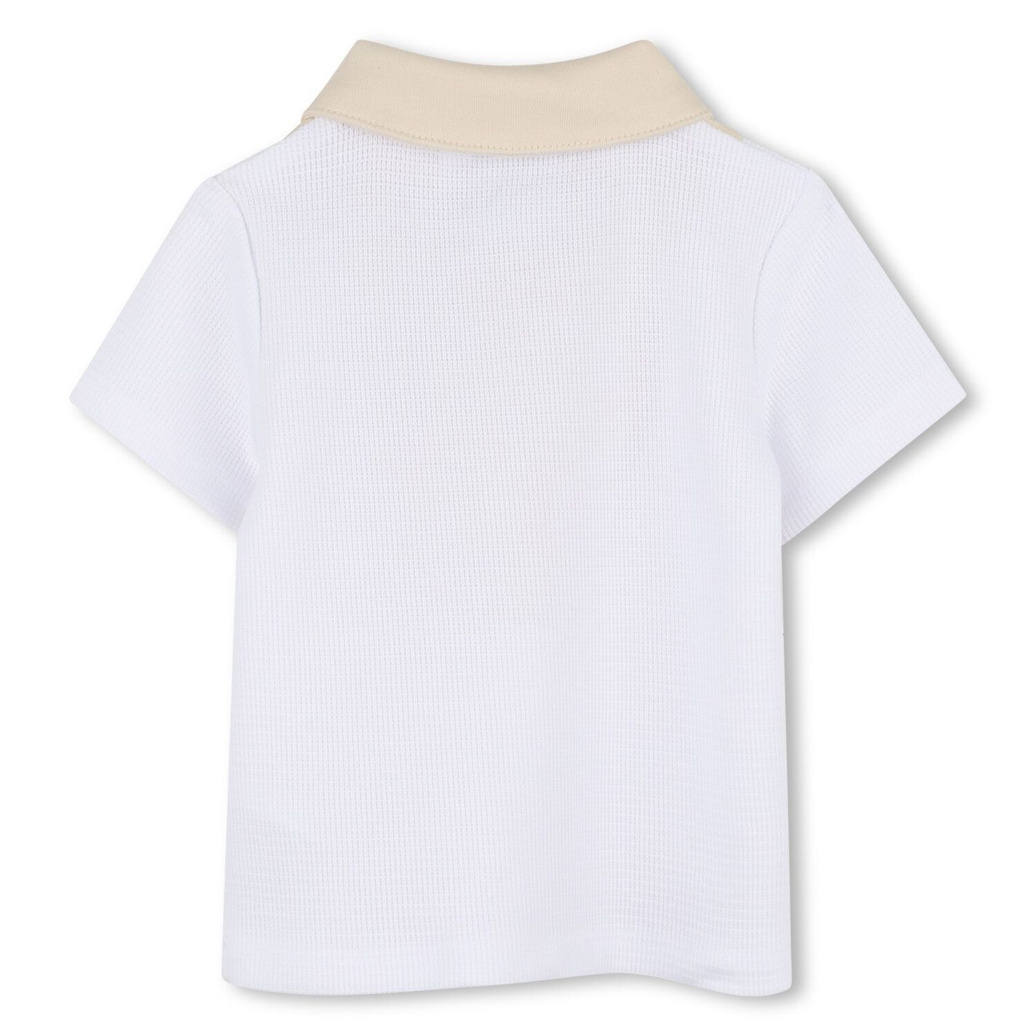 Baby Boys White & Beige Knitted Shorts Set, 1, hi-res