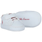 Baby Girls White Logo Pre Walker Shoes, 1, hi-res
