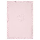 Baby Girls Pink Butterfly Ruffled Blanket, 1, hi-res