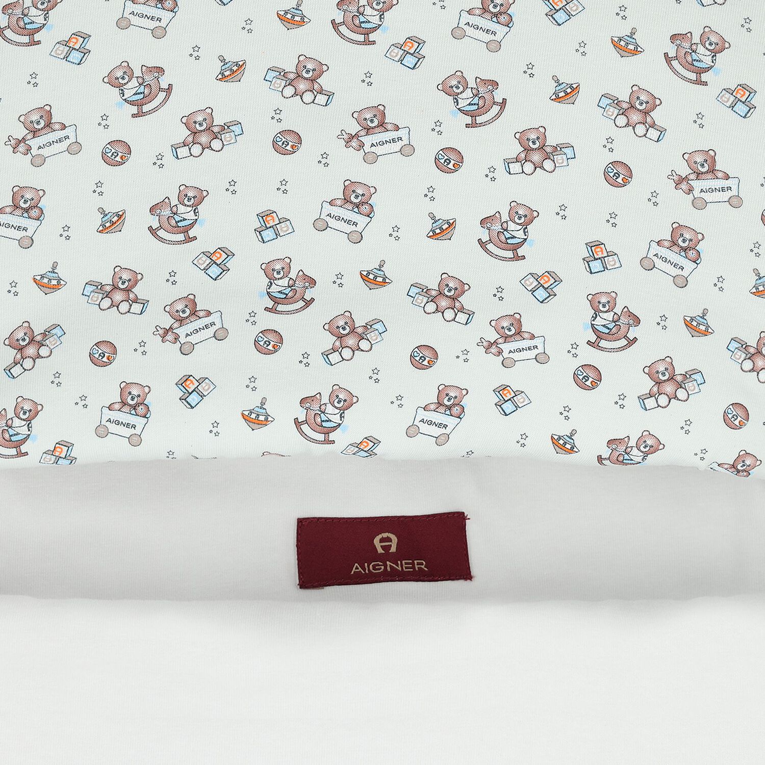 Baby Boys Blue & White Teddy Bear Logo Nest, 2, hi-res