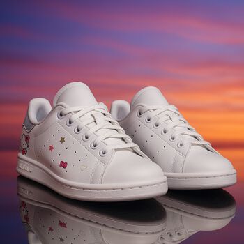Girls White Stan Smith Hello Kitty Trainers