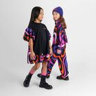 Girls Black Vortice Dress, 1, hi-res