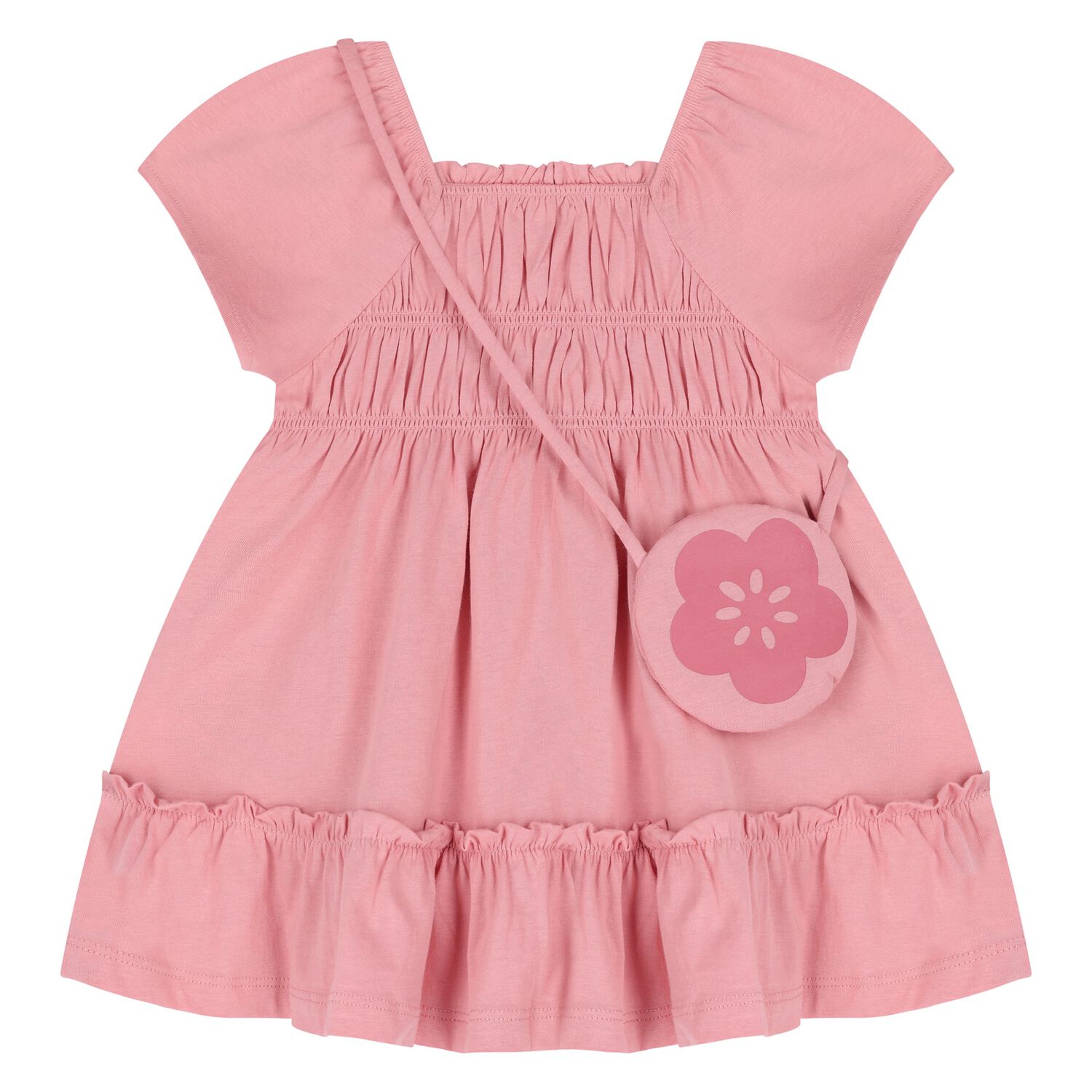 Younger Girls Pink Dress & Handbag, 1, hi-res image number null