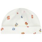 طقم هدايا ملابس أطفال بناتي عاجية اللون مزينة برسومات دببة بولو وتوت, 1, hi-res