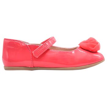 Girls Pink Flower Shoes 