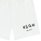 Boys White Logo Shorts, 1, hi-res