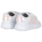 Girls White Logo Iridescent Trainers, 1, hi-res