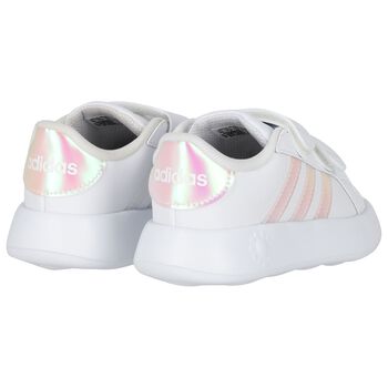 Girls White Logo Iridescent Trainers