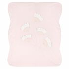 Baby Girls Pink & White Floral Blanket, 1, hi-res