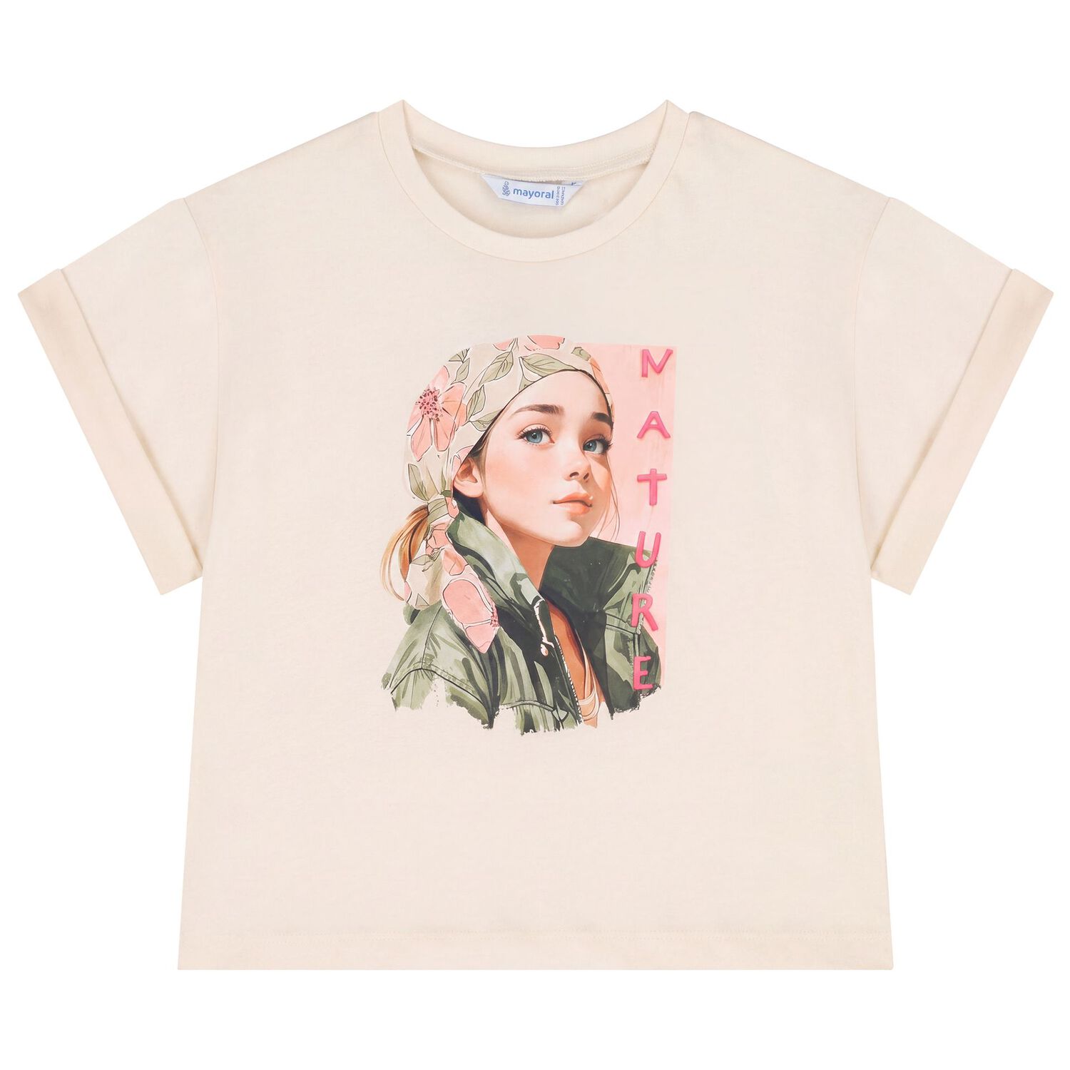 Girls Ivory T-Shirt & Headband Set, 3, hi-res