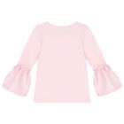 Girls Pink Bow Leggings Set, 1, hi-res