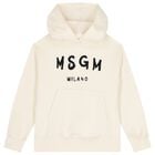 Ivory Logo Hooded Top, 1, hi-res