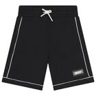 Boys White & Black Shorts Set, 1, hi-res