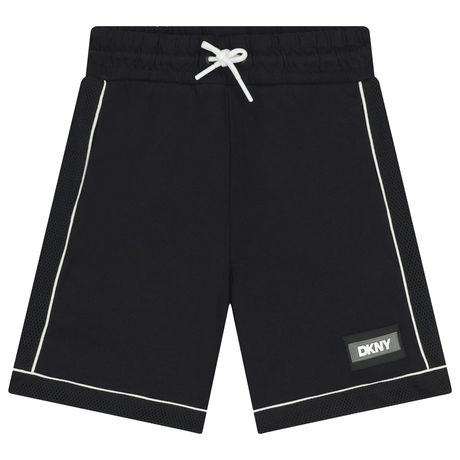 Boys White & Black Shorts Set, 1, hi-res