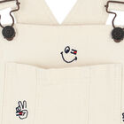 Girls Ivory Logo Dungaree, 1, hi-res