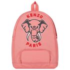 Girls Pink Elephant Logo Backpack, 1, hi-res