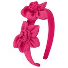 Girls Pink Flower Headband, 1, hi-res
