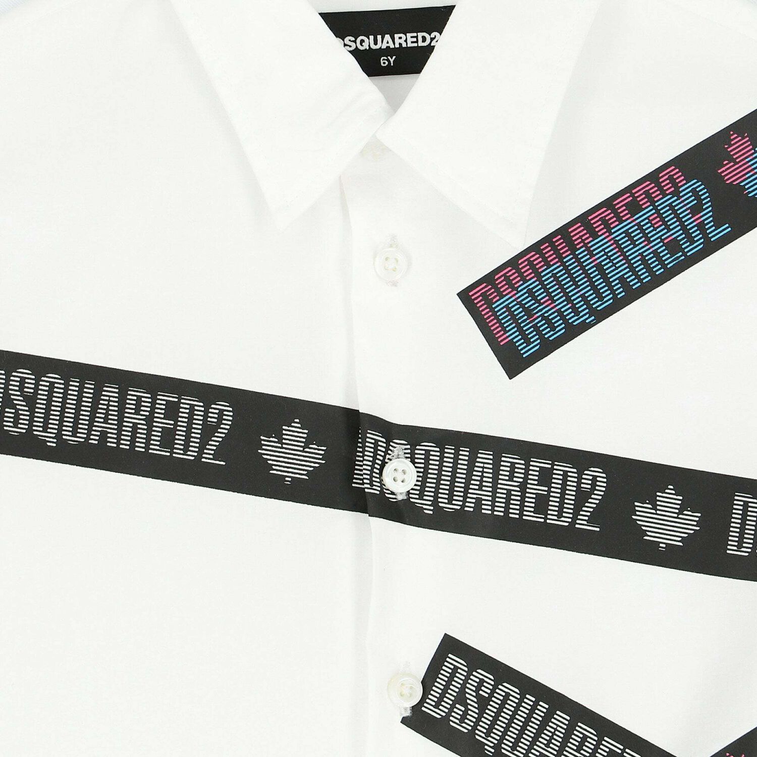 Boys White Logo Print Shirt, 1, hi-res