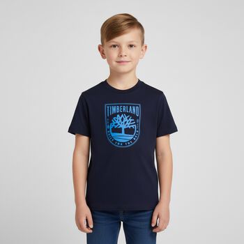 Boys Navy Blue Logo T-Shirt