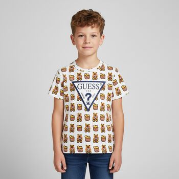 Baby Boys White Logo T-Shirt 