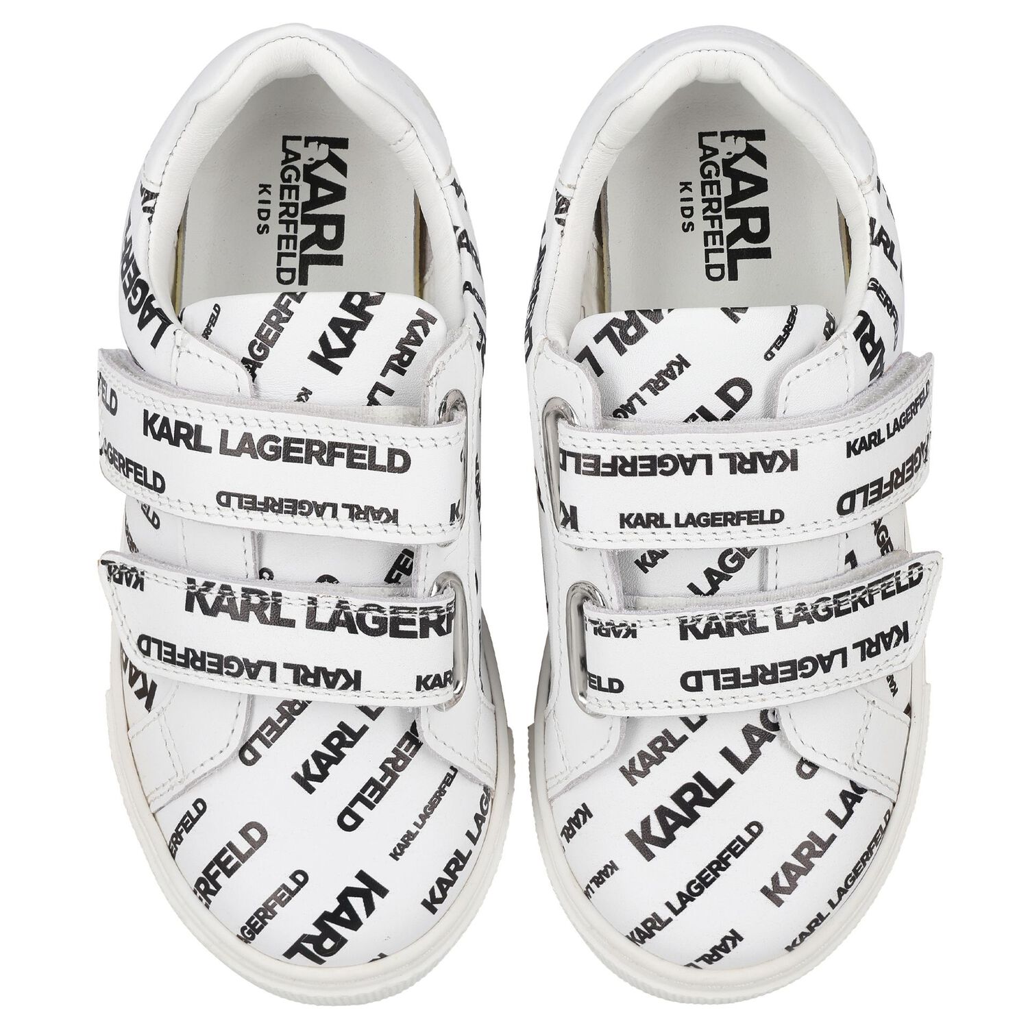 Boys White Logo Trainers, 1, hi-res image number null