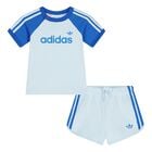 Younger Boys Blue Logo Shorts Set, 1, hi-res