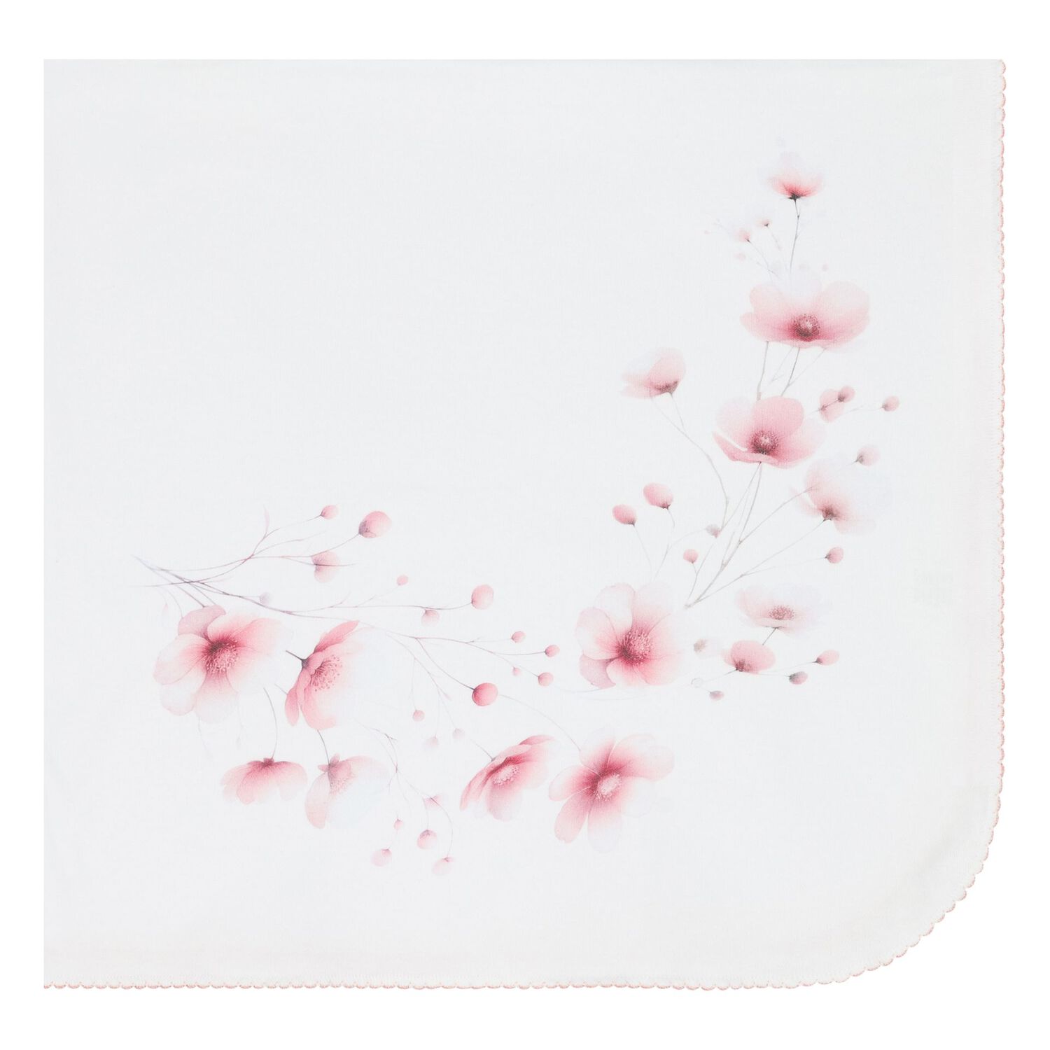 Baby Girls White & Pink Floral Babygrow Set, 1, hi-res image number null