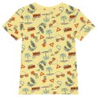 طقم شورت بشعار باللون أصفر وأزرق داكن للأولاد, 1, hi-res