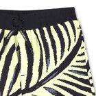 Boys Mini Me Black & Yellow Logo Swim Shorts, 2, hi-res