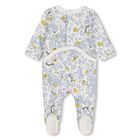 Ivory & Blue Popcorn Logo Babygrow Gift Set, 1, hi-res