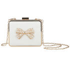 حقيبة عيد بالساتان باللون العاجي والذهبي للبنات, 2, hi-res