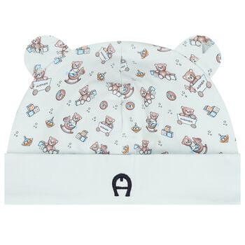 قبعة أطفال باللون زرقاء بشعار دب تيدي