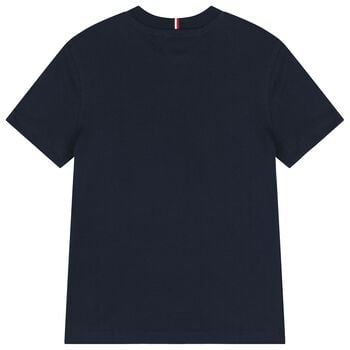 تيشيرت اولاد بالشعار باللون الكحلى 