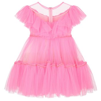 Girls Neon Pink Tulle Dress